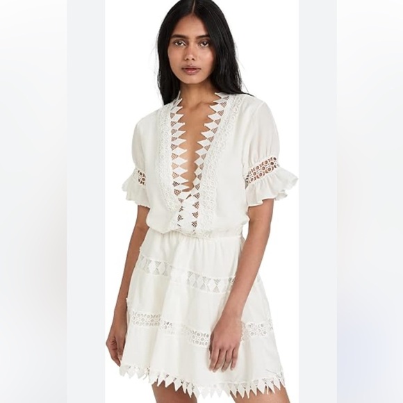 Anthropologie Peixoto Embroidered Lace Cover-Up Dress Size L NWT READ - Picture 3 of 17